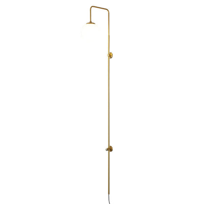 Simplicity Full Copper Long Bar 1-Light Wall Sconce Lamp