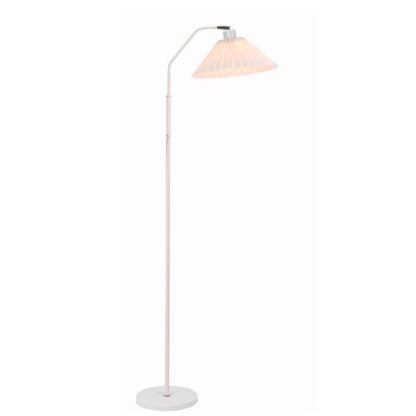 Minimalist Fabric Pleated Shade 1-Light Standing Floor Lamp