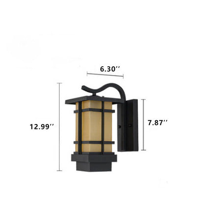 Plaid Lantern Outdoor Waterproof 1-Light Wall Sconce Lamp