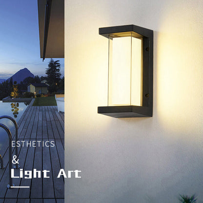 Waterproof Rectangular LED 1-Light Outdoor Wall Sconce Lamp