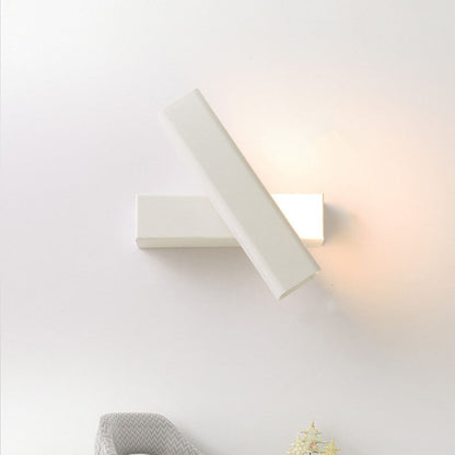 Simple Metal Linear Rotating 1-Light LED Wall Sconce Lamp