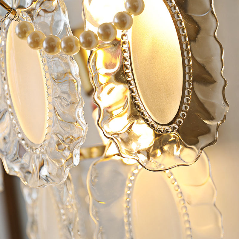 Shabby Decor Petal Crystal Shade 1-Light Wall Sconce Lamp