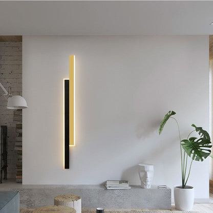 Long Rectangular Iron Acrylic LED Wall Sconce Lamp