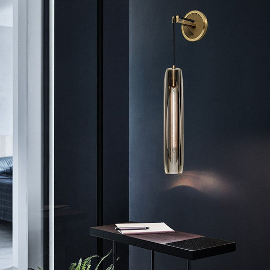 Light Full Copper Crystal 1-Light Wall Sconce Lamp