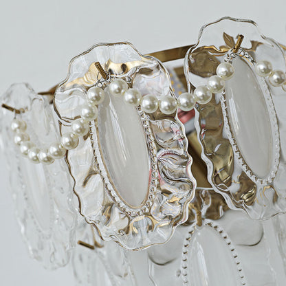 Shabby Decor Petal Crystal Shade 1-Light Wall Sconce Lamp