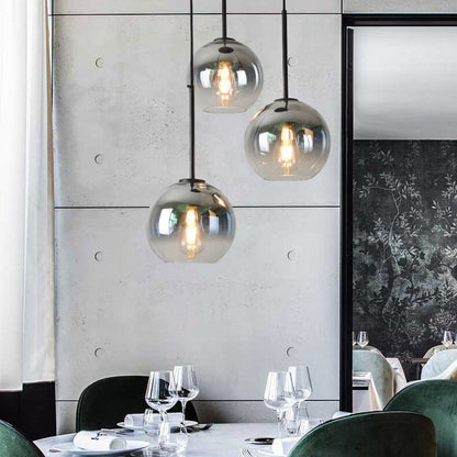 Nordic Gradient Glass 1-Light Globe Pendant Light