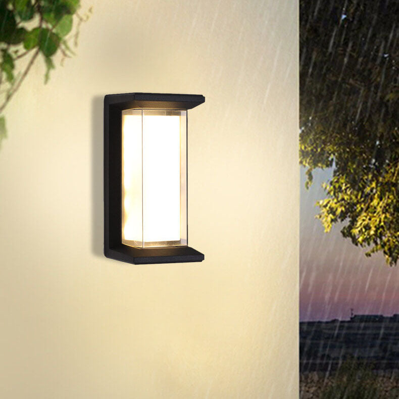 Waterproof Rectangular LED 1-Light Outdoor Wall Sconce Lamp