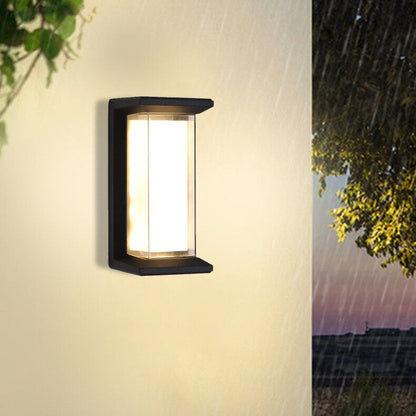 Waterproof Rectangular LED 1-Light Outdoor Wall Sconce Lamp