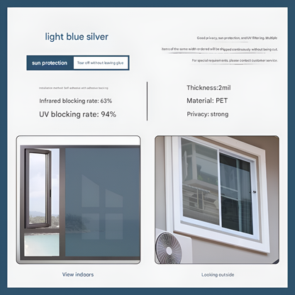 Mirror Static Cling Window Film, Daytime Privacy