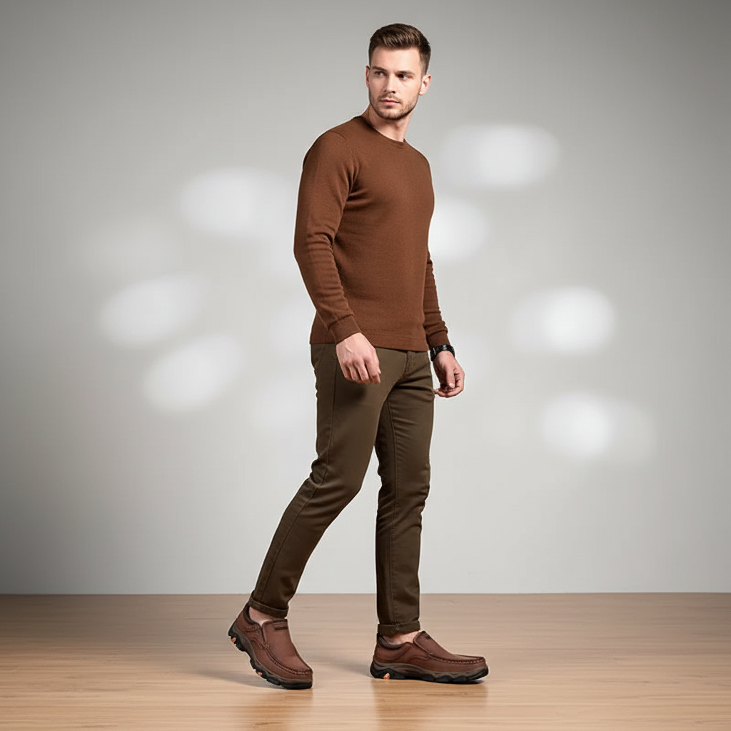 Orthopedic Comfort Shoes for Men, Vegan Leather