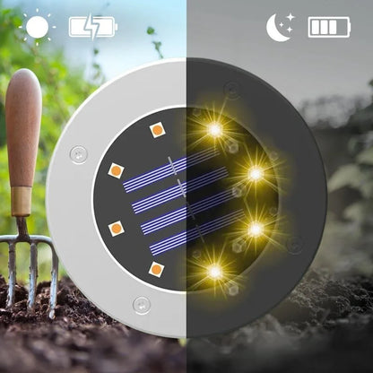 Solar Path Lights with Warm White LED