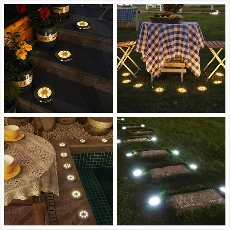 Solar Path Lights with Warm White LED