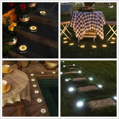Solar Path Lights with Warm White LED