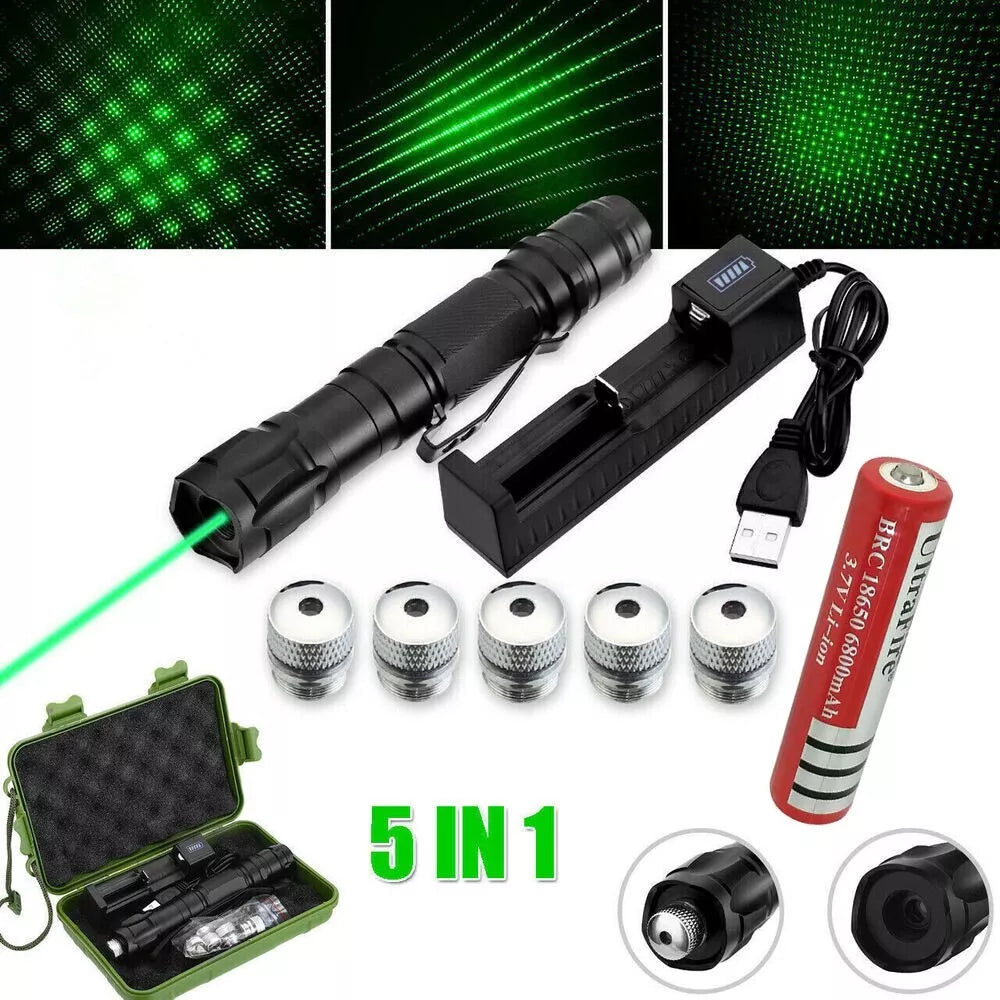 Green Laser Pointer, Rechargeable 2000m Range