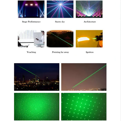 Green Laser Pointer, Rechargeable 2000m Range