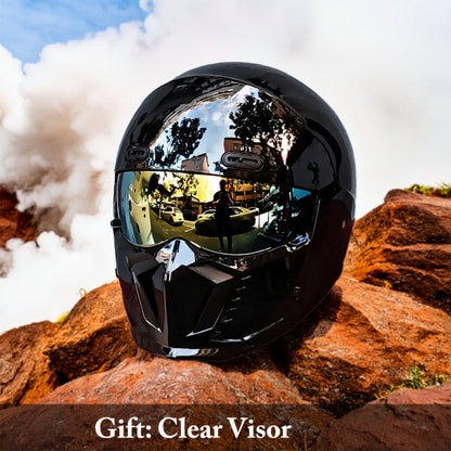 Retro Motorcycle Helmet with Anti-Fog Visor