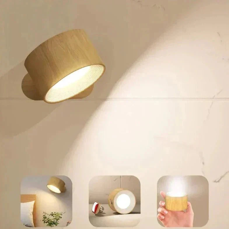 Cordless Magnetic Wall Lamp with 360° Rotation