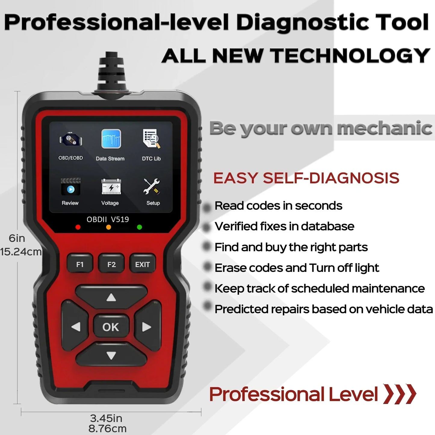OBD2 Diagnostic Code Reader with Live Data