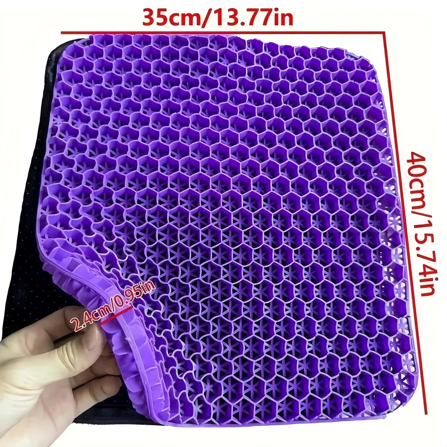 Gel Seat Cushion with Honeycomb Grid & Mesh Cover