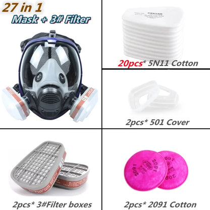 Full Face Respirator Mask with Visor