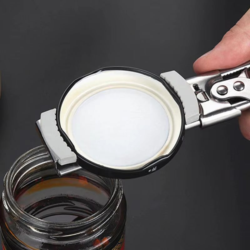 Adjustable Jar Opener with Steel Teeth, 1-4 Inch Lids