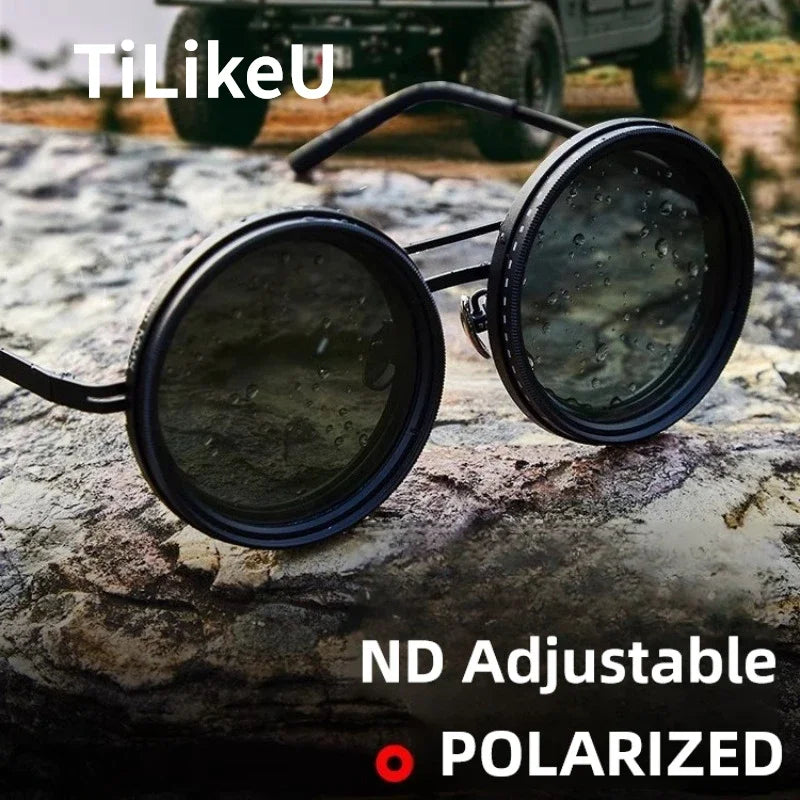 Polarized Sunglasses with Adjustable Dimming