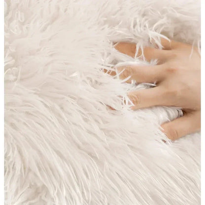 Stretch Faux Lambswool Sofa Cover