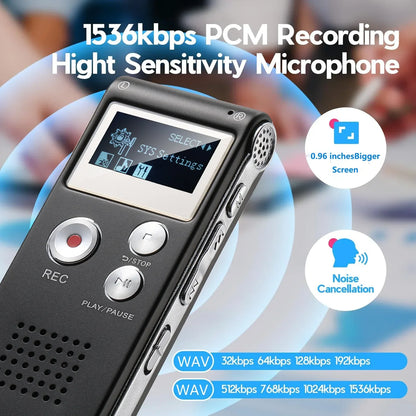 Portable Audio Recorder with WAV Playback