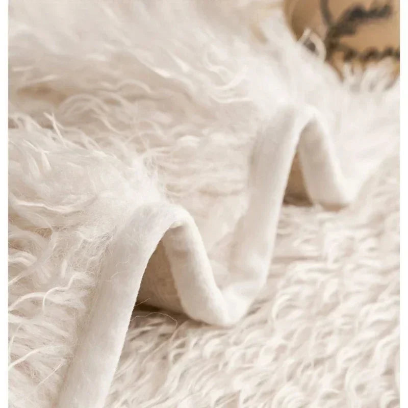 Stretch Faux Lambswool Sofa Cover