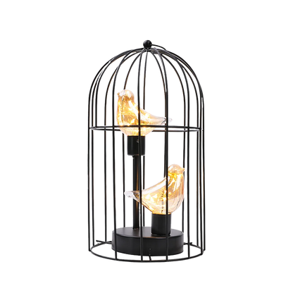 Vintage Birdcage Fairy Light Table Lamp