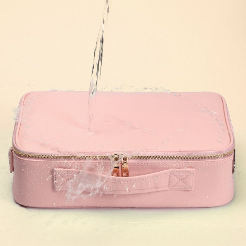 Makeup Organizer Case with LED Mirror