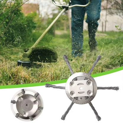 Wire Brush Trimmer Head for Weed & Rust Removal