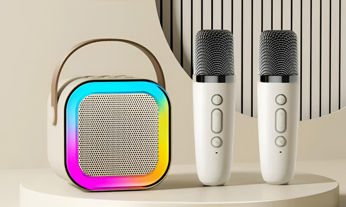 Portable Karaoke Machine, Dual Mics