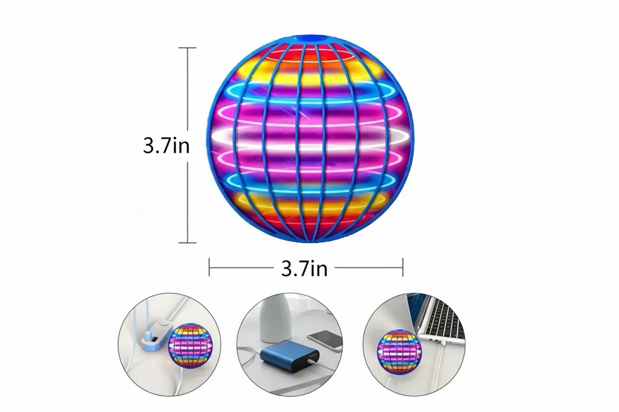 Hand-Controlled Flying Spinner, 360 Gyroscope