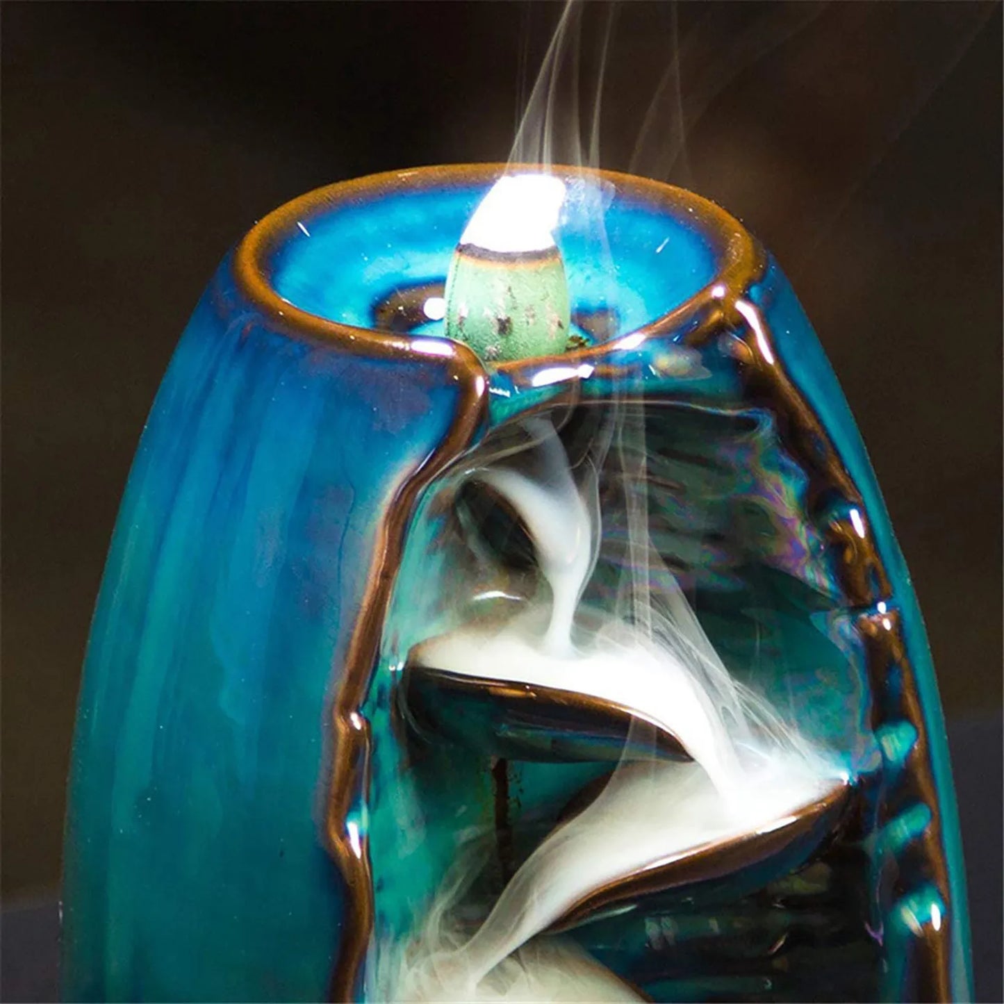 Ceramic Incense Waterfall Burner