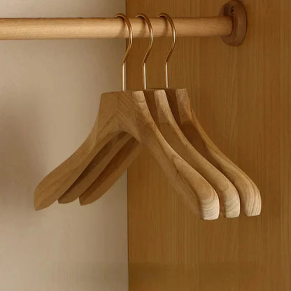 Wide Shoulder Camphor Wood Hangers, Set of 2