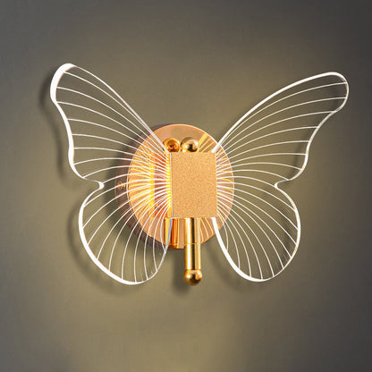 Creative Butterfly Acrylic Iron LED Wall Sconce Lamp