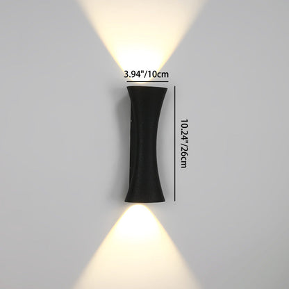 Waterproof Illuminated Aluminum Lens LED Wall Sconce Lamp