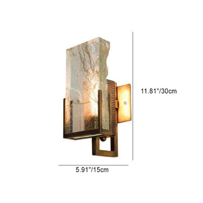 Minimalist Linear Crystal Iron 1-Light Wall Sconce Lamp