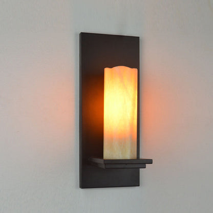 Industrial Vintage Iron Marble 1-Light Wall Sconce Lamp