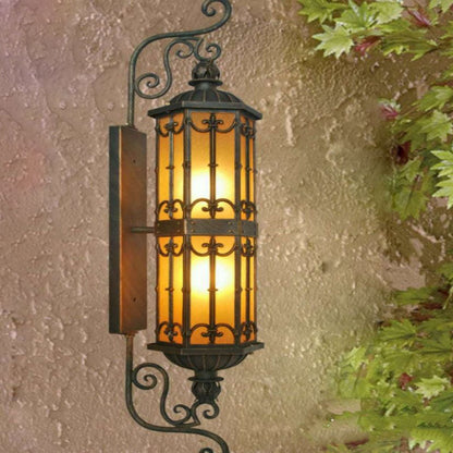 Creative Glass Strip 1-Light Outdoor Wall Sconce Lamp