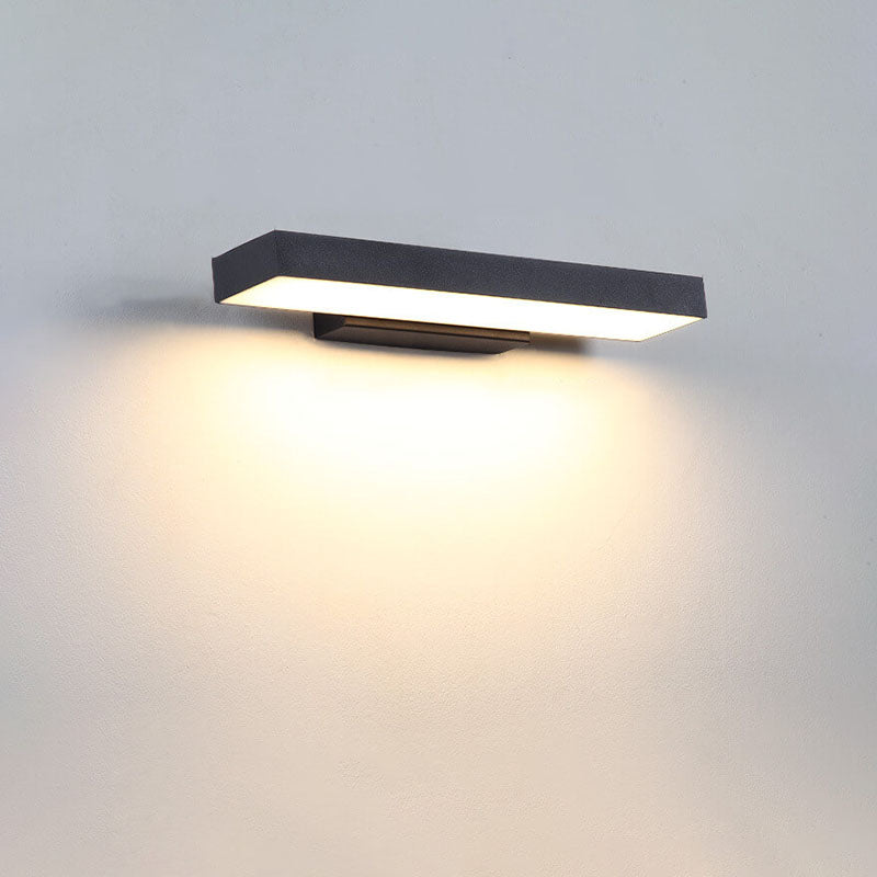 Modern Minimalist Flat LED Sensor Outdoor Wall Sconce