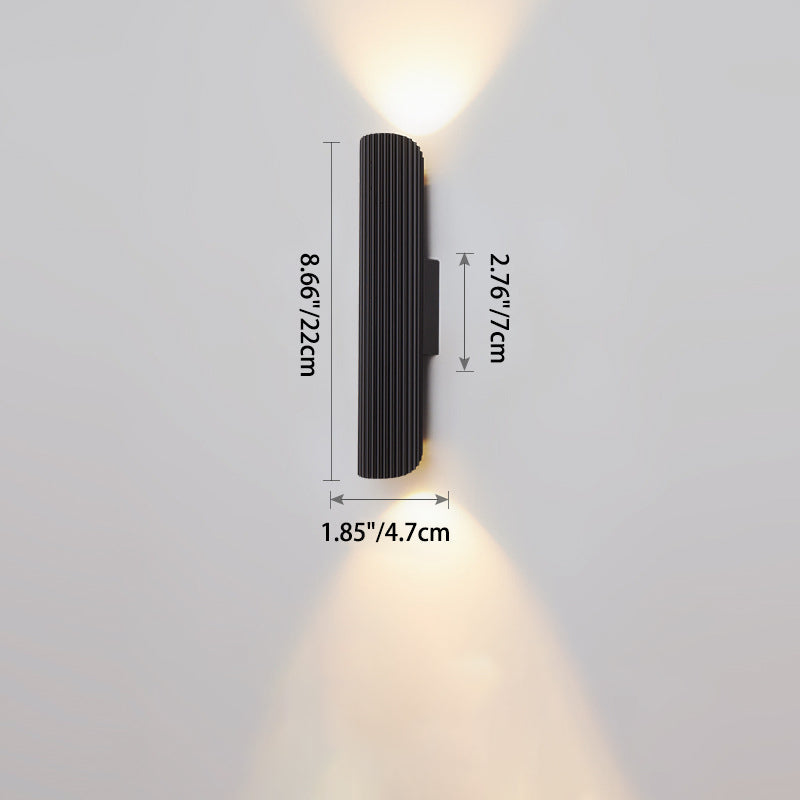 Simplicity Aluminum Roman Column Strip LED Wall Sconce Lamp