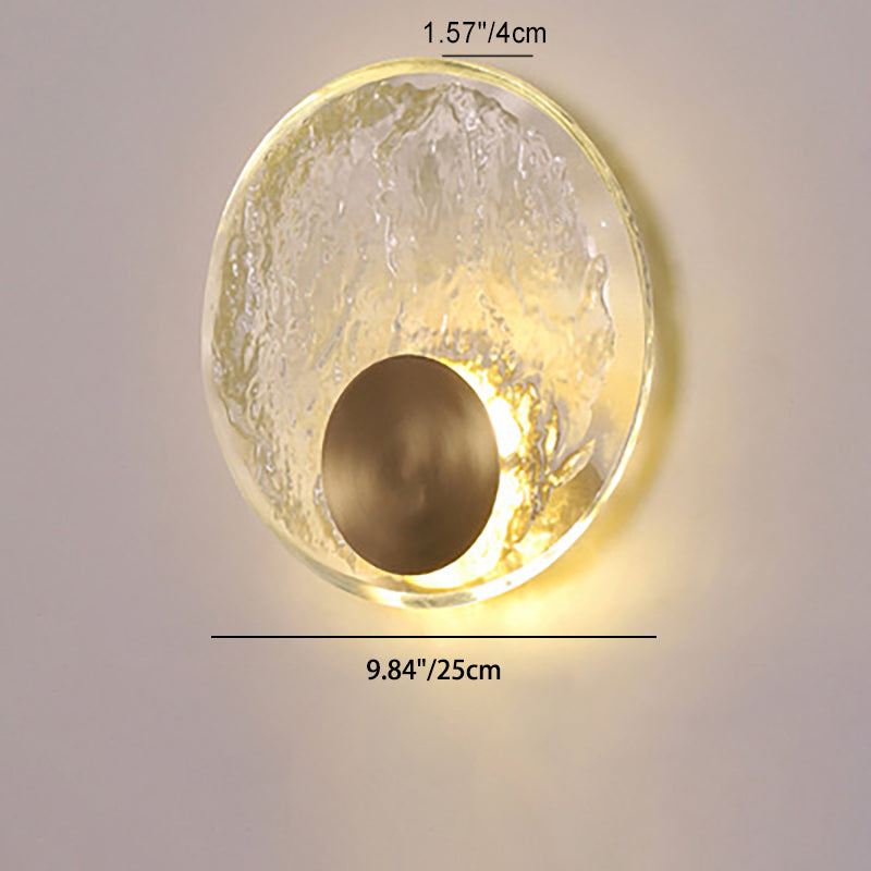 Full Water Ripple Circle Crystal LED Wall Sconce Lamp