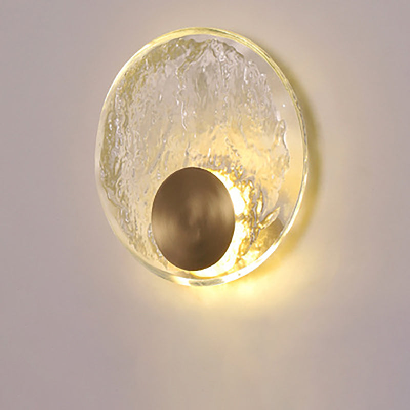 Full Water Ripple Circle Crystal LED Wall Sconce Lamp
