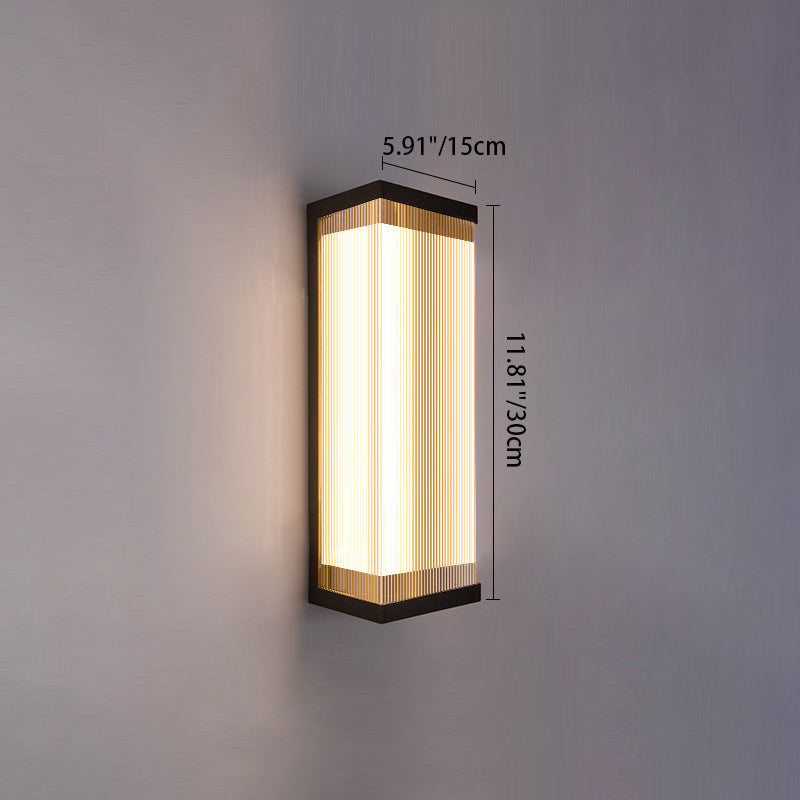 Waterproof Steel Acrylic LED Outdoor Wall Sconce Lamp