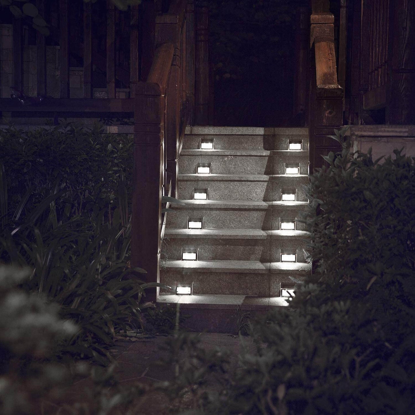Solar Stainless Steel 3 LED Outdoor Garden Step Light