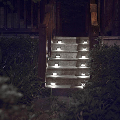 Solar Stainless Steel 3 LED Outdoor Garden Step Light