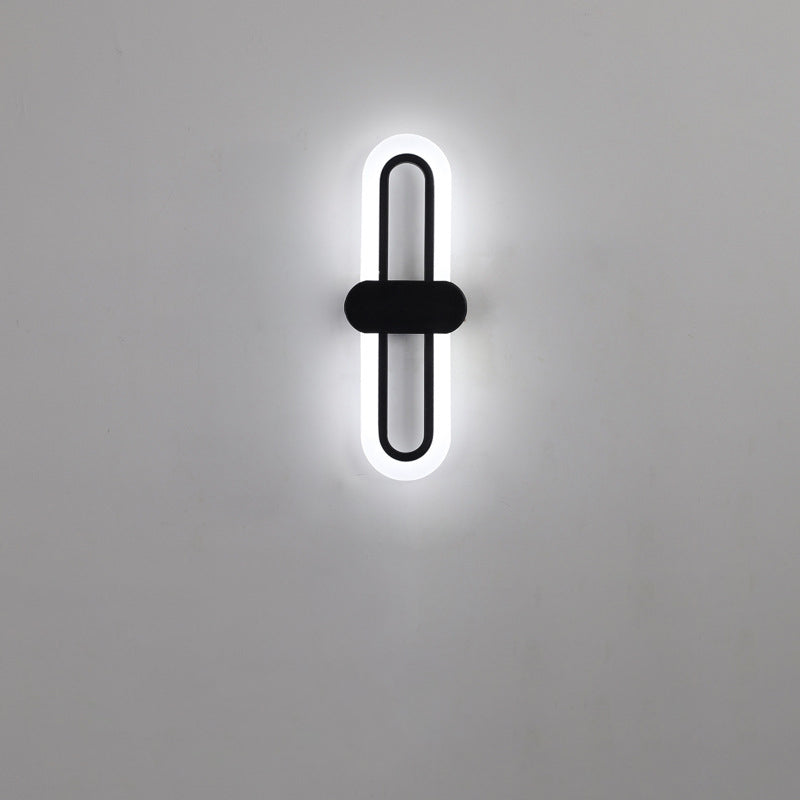 Simplicity Oval Iron Acrylic LED Wall Sconce Lamp