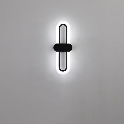 Simplicity Oval Iron Acrylic LED Wall Sconce Lamp